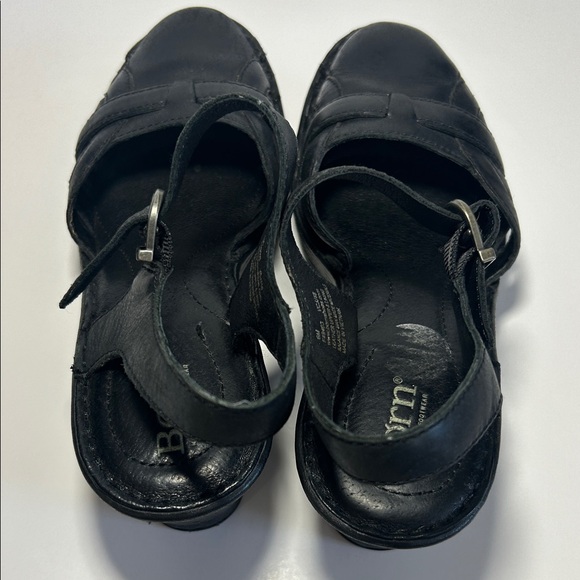 Born Black Leather Heal Women's Sandals - Picture 5 of 7